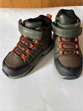 Ozark Trail Kids' Hiking Boots Size 7 Brown Orange Green